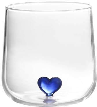 Alipis Copas de cristal en forma de corazón para café, té, leche y más para bodas, fiestas, multifuncionales y elegantes
