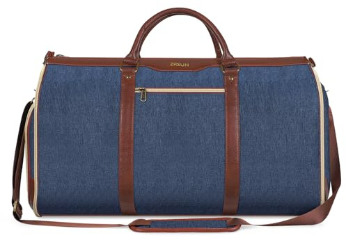 Kleidersack für Reisen, Handgepäck, wandelbarer Seesack mit Schuhfach, perfekt für Geschäftsreisen und Wochenendausflüge, Blau, Für Reisen