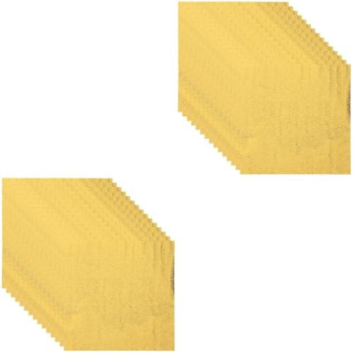 Cabilock 2 Juegos Papel De Aluminio Embalaje De Galletas Suministros para La Fiesta Envoltorios para Papel De Celofán Completado Bombones Azúcar Confitería 20x20 Golden 200 Uds * 2