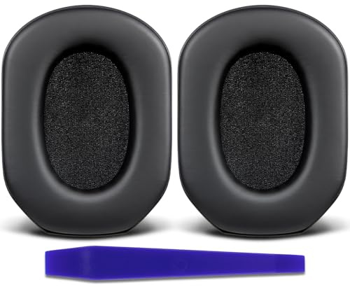 SOULWIT Replacement Earpads for Walker's Razor, Razor Digital, Razor Bluetooth, Razor X-TRM Muffs, XCEL, XCEL BT Earmuff, Ear Pads Cushions with Soft Protein Leather and High-Density Foam - Black