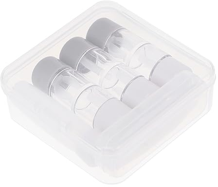 PACKOVE 3piezas Estuche para Gafas Transparente Frasco Pequeño De Solución y Soporte De Almacenamiento Caja Organizadora para Lentes De Viaje De Caja De Lentes