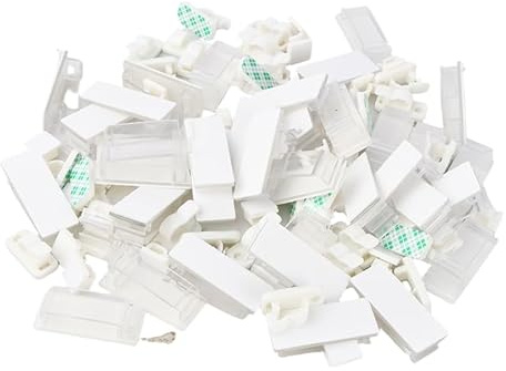 Culinavog 100 Pcs Clips Organizador de Cables Autoadhesivo, Escritorio para Abrazaderas de Cables, Organizador de Cables, Abrazadera de Alambre para Mesa, Coche, Oficina, Casa