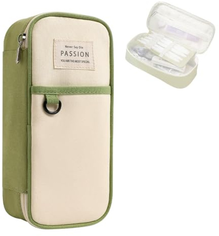 HABNI Astuccio Grande Con 2 Scomparti Astucci Matite Astuccio Portamatite Astuccio Portapenne Di Grande Capacità Trucco Borsa Astuccio Scuola Per La Scuola E L’Ufficio Astucci Matite Per Studenti