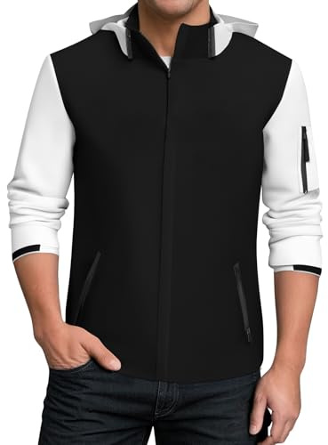TOFOTL Abbigliamento Pesca 4 Mezza Lungo Caccia Giacca Impermeabile Uomo Antipioggia 14 Giubbino Estivo Lavoro Giacca Moto Estiva Uomo Cappello Leggeri Bianca Tuta Moto Antipioggia 07-Bianco S