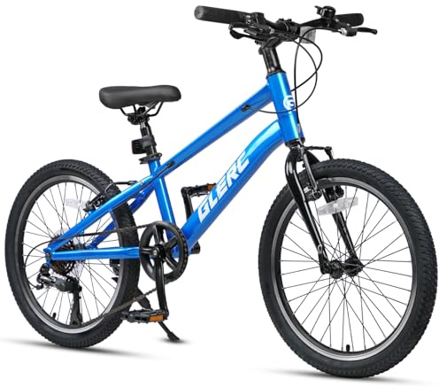Glerc Mesa Jugendfahrrad für Jungen Teenager, 20 24 Zoll Kinderfahrrad für 6-15 Jahre, 7-Gang Fahrrad mit robustem Rahmen & V-Bremsen, Mehrere Farben