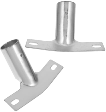 WEKADRIN 2pcs Iron Broom Handle Bracket Replacement with Threaded Tip for Extension Poles Easy Attachment Metal Mounting Bracket for Mop and Broom Head Cleaning Tools