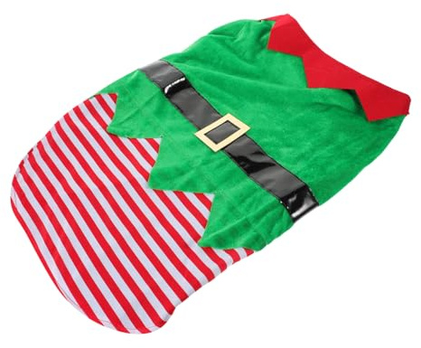 ARTSEWPLY Weihnachtliches Haustierkostüm Grün Elf Kostüm XXL für Hunde Festliches Partyoutfit Niedliche Hundebekleidung Weihnachten Haustierkleidung