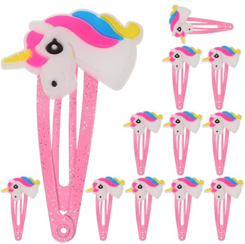 Abaodam 20 Stück Teiliges Einhorn Haarklammern für Mädchen Bunte Haarspangen mit Starkem Halt Modischer Haarschmuck für Kleinkinder und Tägliche Partyfrisuren