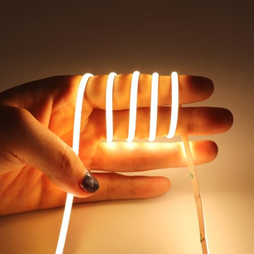 MALIIGAZA Ultra-dünner 3 mm COB LED-Streifen 12 V Warmweiß 3000 K