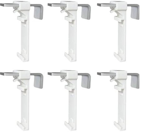 YUVKIN 6 Piezas Soportes de Sujeción Accesorios de Repuesto para Estores Klemmfix, Estores Dobles, Duorollos sin Taladrar, para Sujetar y Pegar, para Fijación en Ventanas de PVC Fijas