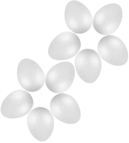 SUPVOX 10pezzi Uova Decorative di Schiuma Artificiali Uova di Pasqua Finte da Dipingere per Decorazioni Fai da Te e Oggetti di Scena Pasquali