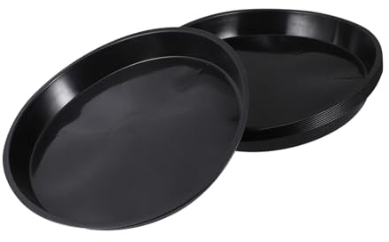 DIYEAH Bandejas para Bonsáis y Macetas 10 Piezas Negras, Palet Inferior Plástico Apilable para Jardinería Interior y Exterior, Recogedor de Agua y Tierra para Maceteros