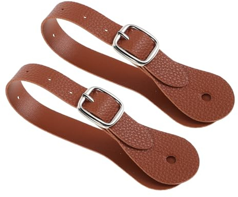 MAGICLULU 2 Stück Verstellbare Reitsporenriemen aus Robustem Kunstleder für Pferdetraining Western Reitausrüstung Langlebig und Komfortabel Geeignet für Damen und Herren Outdoor Reitsport