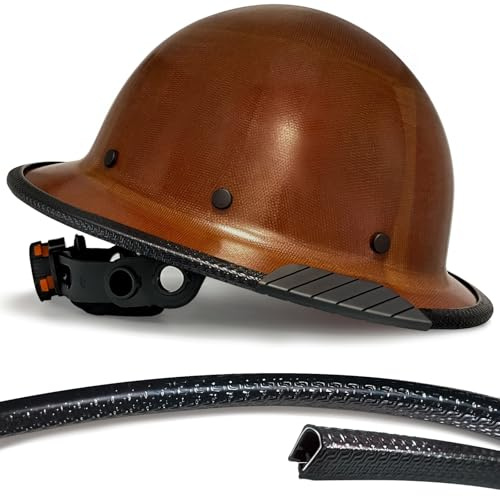 SAFEBUILDER Hard Hats Edge Protection Strip Hard Hats Accessories Brim Cover Length 37.4 Inches / 95CM (Black Brim Strip (Not Including Hard Hats)