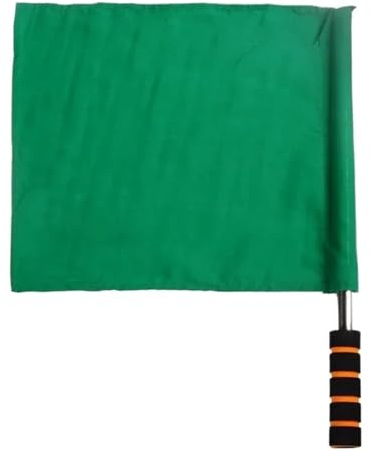 FußBallschiedsrichterfahne 5pcs Referee Flags - Waterproof Assistant Linesman With Anti-Slip Grip For Football/Rugby/Sports Match FüR FußBall(Green)