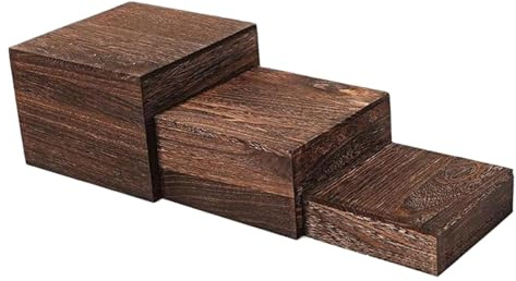 DimyFew Set di 3 Alzate in Legno per Torte E Cupcake, Quadrati per Buffet, Organizzatori Multifunzionali, Espositori per Dessert per Eventi di Matrimoni
