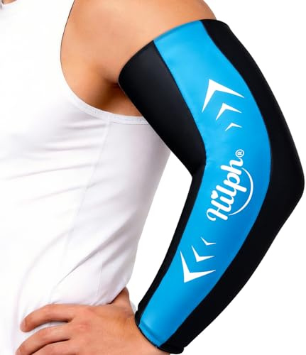 Hilph Coussinets rafraîchissants extra longs pour coudes et tout le bras, compresse froide flexible pour bras de tennis, bras de golfeur, syndrome des tibias et bras de pichet - L