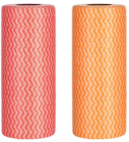MAGICLULU Paños para Secar Platos Absorbentes Desechables de Cocina de Tela No Tejida y Limpiar Aceite 2 Rollos y Multifunción para Uso Doméstico Práctico