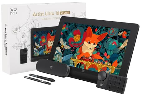 XPPen Artist Ultra 16 4K OLED-skärm Grafikplatta 16384 nivåer