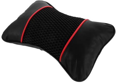 DECHOUS Coussin Appui-tête Voiture Ergonomique Cuir Respirant avec Noyau Élastique pour Maintien du Cou et Confort Lors des Déplacements