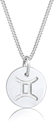 Elli Damen Echtschmuck Halskette Silberkette Kette mit Anhänger Stern Star Sternzeichen Astro Trend Swarovski Kristalle Sterling Silber 925 45cm Länge