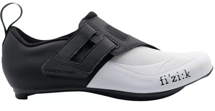 Fizik Powerstrap R4, Unisex - Erwachsene Triathlonschuhe, Unisex, TRR4PSMI1, Weiss SCHWARZ, 47 EU