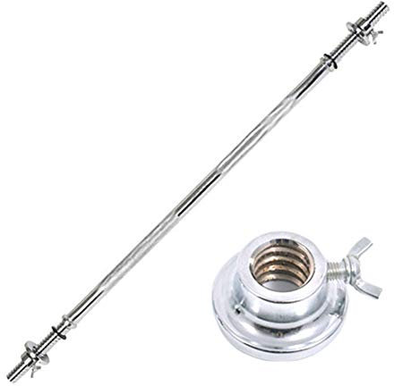 Langhantel Gewichtheben Straight & Curl Stange, 4ft / 5ft Länge Geeignet für 1 Zoll / 25mm Durchmesser Weight Panel, Maximale Belastung 120 Kg, Verchromter Rändelgriff,Straight,4ft