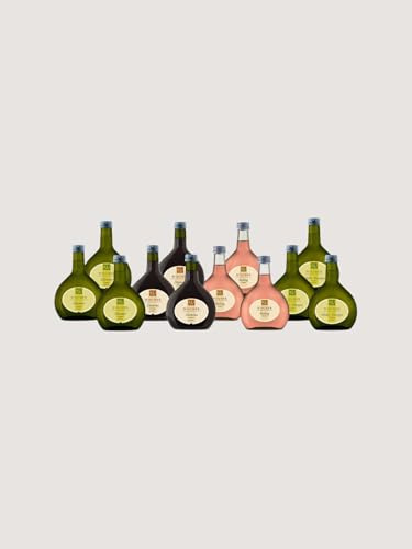 WEIN WISCHER Franken Weinpaket To-Go [12 x 0,25 l] Silvaner, Domina, Rotling, Müller-Thurgau | Frühling [Qualitätswein] Bocksbeutel