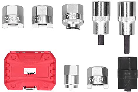 Akozon Suspension Strut Socket, 8Pcs Suspension Strut Spreader Socket Bit Tool Set with Storage Case