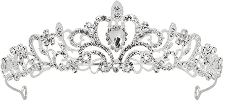 Boland - Tiara Reine, bandeau, couronne, diadème, princesse, accessoires pour mariage, JGA et carnaval