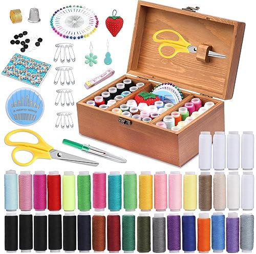 Grundlegendes Nähset, 180-teiliges Nähzubehör und Zubehör, Nähreparatursets, Handnähset mit Nadel, Fingerhut, Nadelkissen, Knopf für Reisen, Camping, Heimwerken