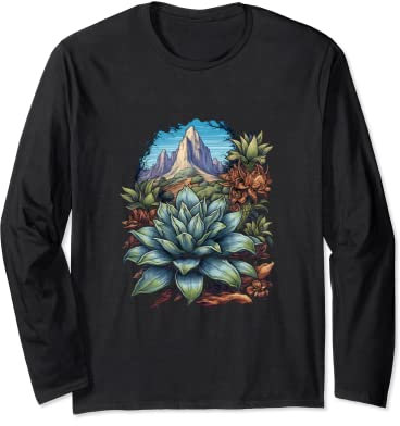 Agave Titanota Royal Agave Kreide Agave Sukkulenten Pflanzen Langarmshirt