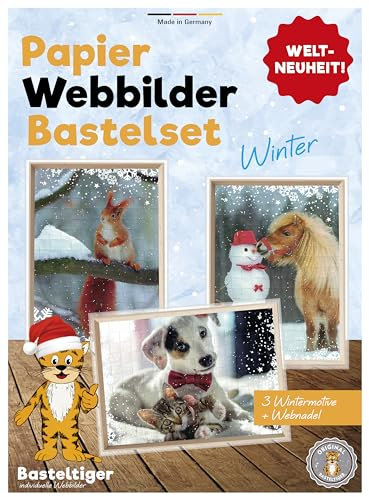 Bastelset Winter Webbilder, Weihnachten, Kinder, Puzzle, personalisiert, individuell, Geschenk