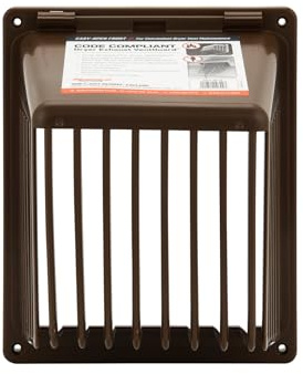 HY-Guard Exclusion® VentGuard™ - 8 Brown Code Compliant Plastic Dryer Exhaust Protection – Non-Lethal Wildlife Excluder by HY-C – Easy Installation – Keep Pests Out of Your Home, Condo or Apartment