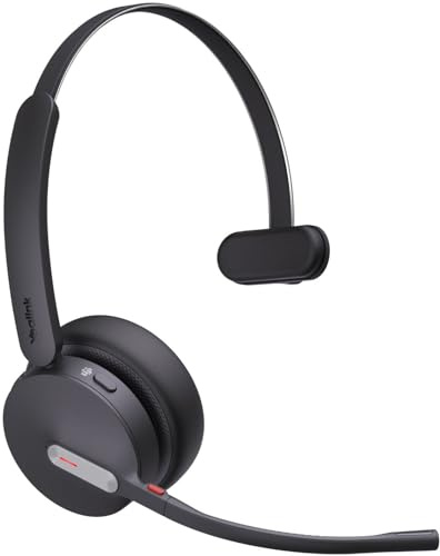 Yealink BH70 Mono Teams USB-C Bluetooth Headset mit Mikrofon, 35 h Sprechzeit, 3-Mikrofon-ANC, 91 g, kabellos, für Office- und PC-Arbeit, Microsoft Teams Zertifiziert