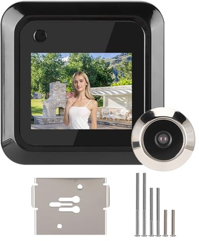 Yusat Visor Cámara con Cerradura para Puerta de Apartamento 19 × 12 × 4 Visor de Puerta Inteligente de 2, 4 Pulgadas Pantalla Tft Lcd 0. 3mp 95 Cámara Gran Angular Grabación de