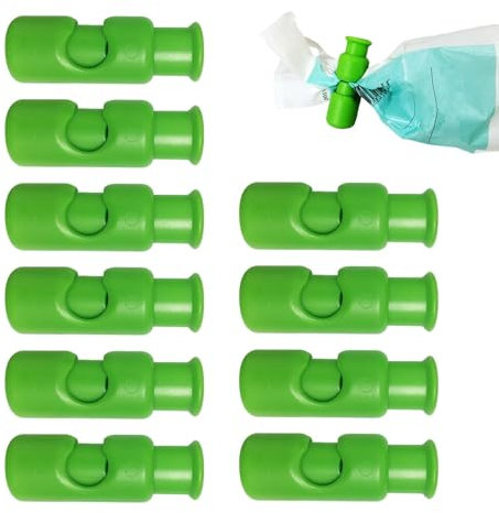 Squeeze Bread Bag Clips, Bread Bag Fasteners, Pack of 10 Sealing Clips for Food Bags, Reusable Food Sealing Tool for Sandwich Dried Fruits in Foodq
