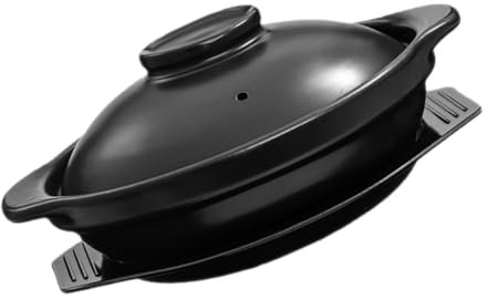 SHOWERORO Pentola Coreana 600 Ml Pentola Per Ramen E Zuppe Realizzata in Ceramica Resistente Per Cucina Domestica E Ristoranti Incluso Coperchio E Vassoio