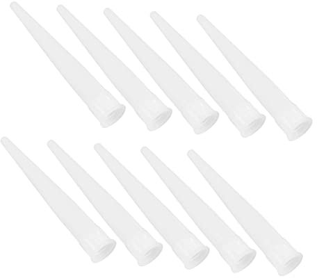 Uonlytech 100pezzi Ugello in Plastica Robusto Per Tubo Di Calafataggio Applicatore Tappo Vite Sostituibile Per Sigillante Accessori Per Finitura Edilizia e Industriale