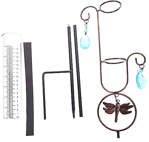 FONDOTIN Pluviomètre pour Jardin Instrument De Mesure Précipitations Décoration De Jardin Extérieur avec Design Unique Outil Pratique pour Collecte Pluie