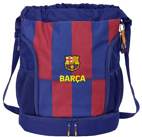 F.C. BARCELONA 1:a utrustningen 25/26 - Ryggsäck, ryggsäck, idealisk för barn i olika åldrar, bekväm och mångsidig, kvalitet och styrka, 34 x 15 x 43 cm, Blå/rödbrun, M, Avslappnad