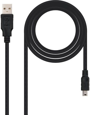 PRENDELUZ Cavo USB 2.0 A/M-MINI USB B/M 0.5 M nero NANOCABILE