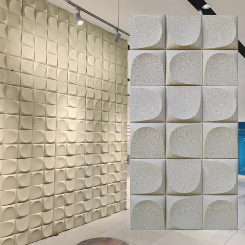 Oracra Panneau Mural 3D Panneaux Muraux Effet Brique, Cuisine/Chambre/Salon Papiers Peints Texturés PU Décoratifs, Panneaux D'habillage de Fond D'intérieur, 10 Couleurs(Gray3,1pc)