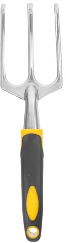 Yardenfun Fourchette à Planter Inoxydable Outil de Jardinage Ergonomique pour Aérer Sol Râteau à Main pour Fleurs pour Restreints
