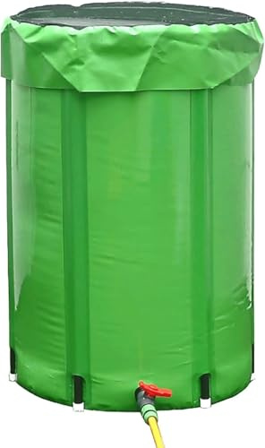 Recolector De Agua De Lluvia Plegable - Barril Portátil con Tapa para Recoger Agua De Lluvia De Canaletas, Lavado De Autos Y Riego(50L (13 gallons))