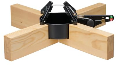 Krinner Design Christbaumständer Kopenhagen Kiefer Holz Weihnachtsbaumständer 50cm für Baumhöhen bis max. 2,5m mit Rundum-Einseil-Technik