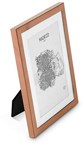 Casa Chic Bilderrahmen 17x12cm Stehend Wandmontierter Fotorahmen Vertikale/Horizontal Metallrahmen mit Glas Passepartout
