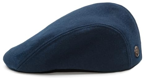 Sterkowski Norte | Harris Tweed Schirmmütze für Herren und Damen | Warm Flat Cap mit Einklappbaren Ohrenklappen