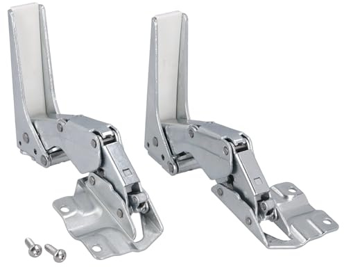 LPPP Kühlschranktürscharnier Set kompatibel mit Bosch Siemens Neff 12004051 | Türscharnier für Miele 05433021, für Indesit C00032093, für Hettich 3704 5.0 / 3306 5.0 / 3307 5.0, Oben Unten, 95×52×42 mm