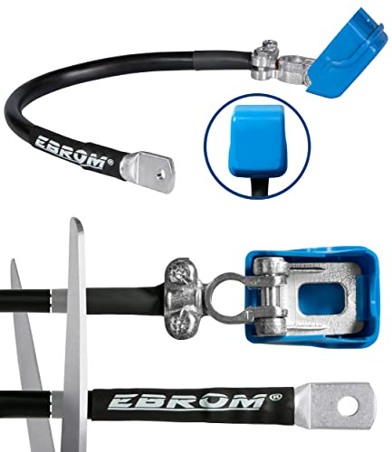 EBROM Batteriekabel MASSE Polklemme Schnellverbinder 16 mm2 30cm Schuh M10